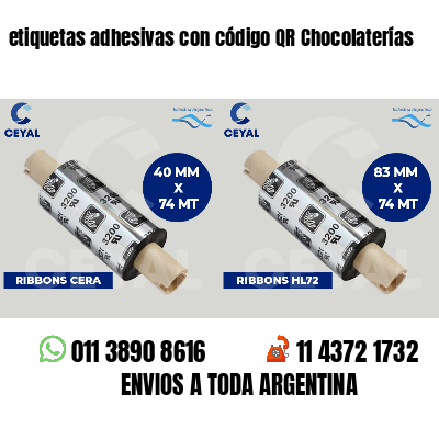 etiquetas adhesivas con código QR Chocolaterías