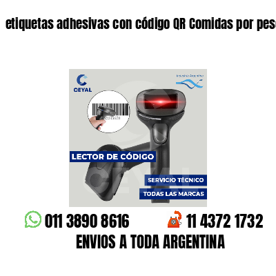 etiquetas adhesivas con código QR Comidas por peso