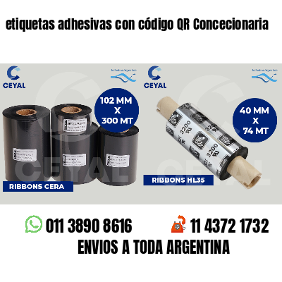 etiquetas adhesivas con código QR Concecionaria