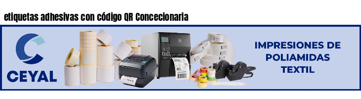 etiquetas adhesivas con código QR Concecionaria