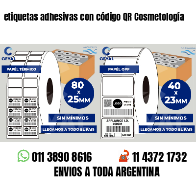 etiquetas adhesivas con código QR Cosmetología
