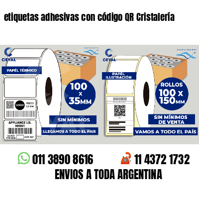 etiquetas adhesivas con código QR Cristalería