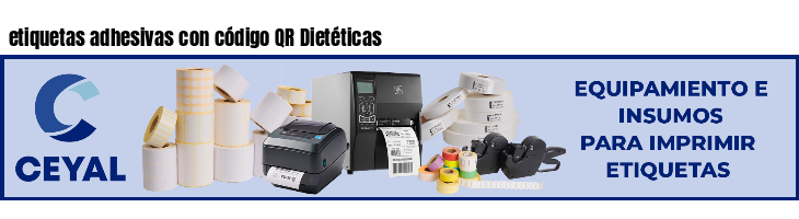 etiquetas adhesivas con código QR Dietéticas