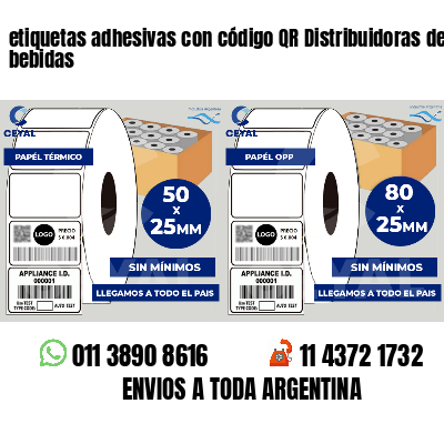 etiquetas adhesivas con código QR Distribuidoras de bebidas