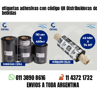 etiquetas adhesivas con código QR Distribuidoras de bebidas