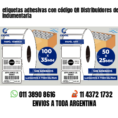 etiquetas adhesivas con código QR Distribuidores de indumentaria