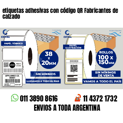 etiquetas adhesivas con código QR Fabricantes de calzado