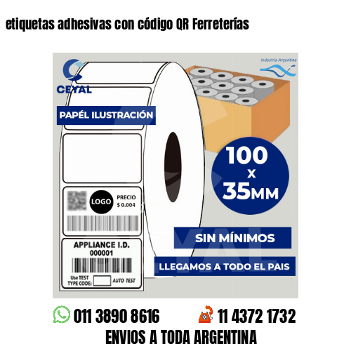 etiquetas adhesivas con código QR Ferreterías