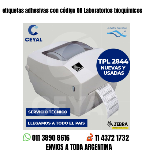 etiquetas adhesivas con código QR Laboratorios bioquímicos