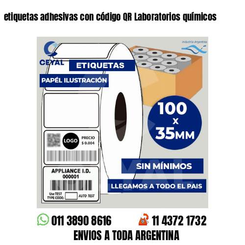 etiquetas adhesivas con código QR Laboratorios químicos