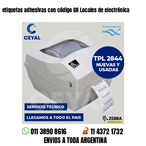 etiquetas adhesivas con código QR Locales de electrónica