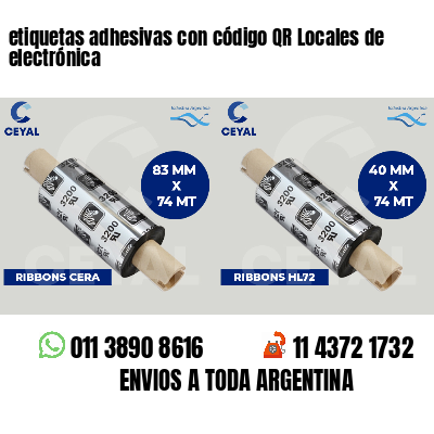etiquetas adhesivas con código QR Locales de electrónica