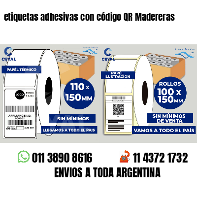 etiquetas adhesivas con código QR Madereras