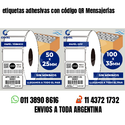 etiquetas adhesivas con código QR Mensajerías