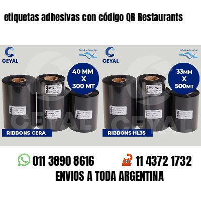 etiquetas adhesivas con código QR Restaurants