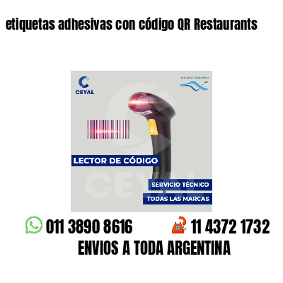 etiquetas adhesivas con código QR Restaurants