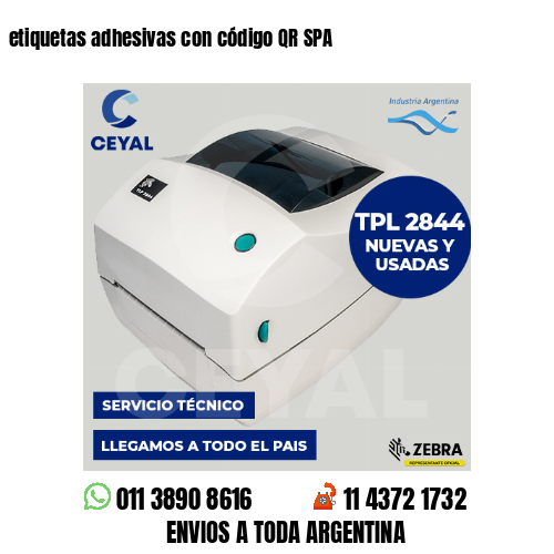 etiquetas adhesivas con código QR SPA