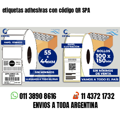 etiquetas adhesivas con código QR SPA