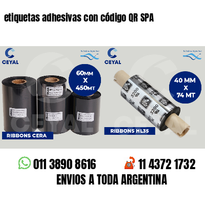etiquetas adhesivas con código QR SPA