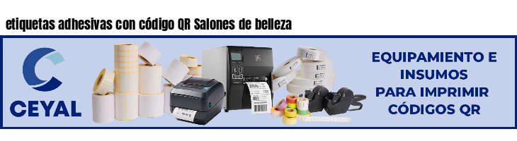 etiquetas adhesivas con código QR Salones de belleza