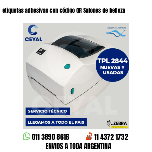 etiquetas adhesivas con código QR Salones de belleza