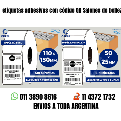 etiquetas adhesivas con código QR Salones de belleza