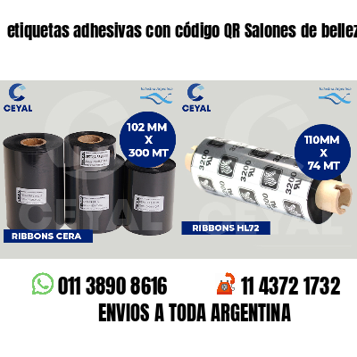 etiquetas adhesivas con código QR Salones de belleza
