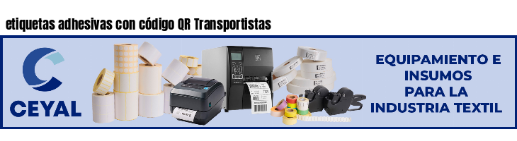 etiquetas adhesivas con código QR Transportistas