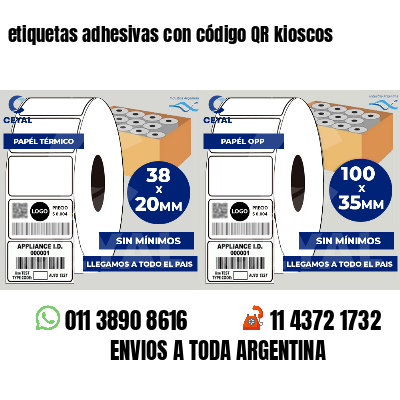etiquetas adhesivas con código QR kioscos