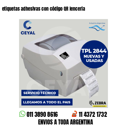etiquetas adhesivas con código QR lenceria