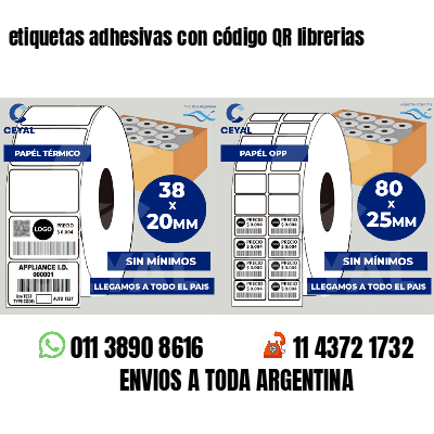 etiquetas adhesivas con código QR librerias
