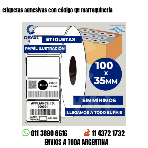 etiquetas adhesivas con código QR marroquinería