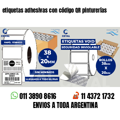etiquetas adhesivas con código QR pinturerías