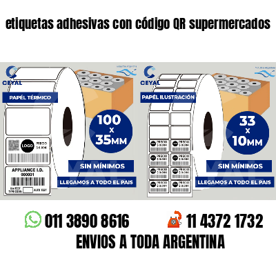 etiquetas adhesivas con código QR supermercados