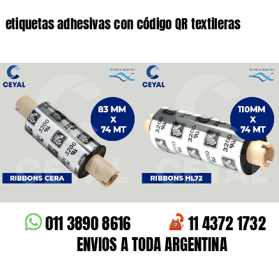 etiquetas adhesivas con código QR textileras