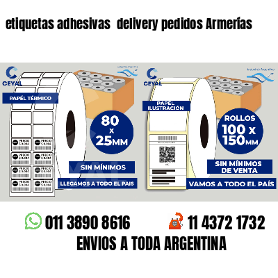 etiquetas adhesivas delivery pedidos Armerías