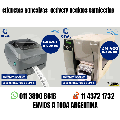 etiquetas adhesivas delivery pedidos Carnicerías