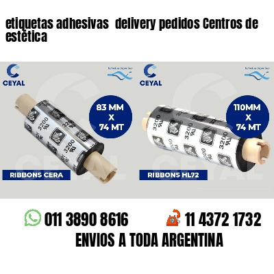 etiquetas adhesivas delivery pedidos Centros de estética