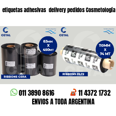 etiquetas adhesivas delivery pedidos Cosmetología