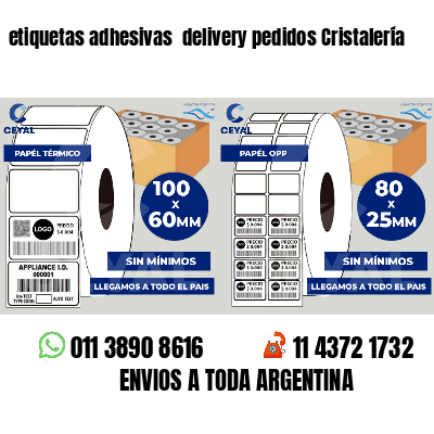 etiquetas adhesivas  delivery pedidos Cristalería