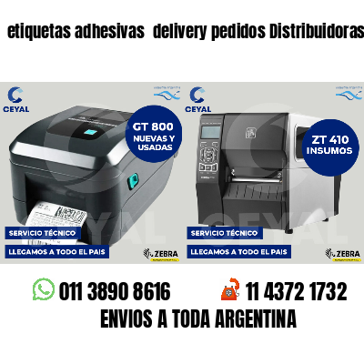 etiquetas adhesivas delivery pedidos Distribuidoras