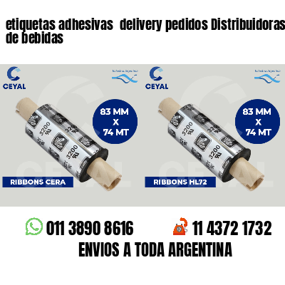 etiquetas adhesivas delivery pedidos Distribuidoras de bebidas
