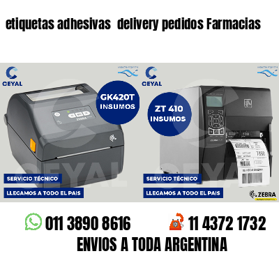 etiquetas adhesivas  delivery pedidos Farmacias