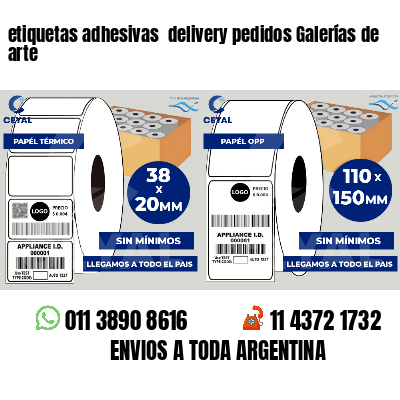 etiquetas adhesivas delivery pedidos Galerías de arte