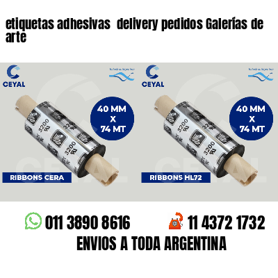 etiquetas adhesivas delivery pedidos Galerías de arte