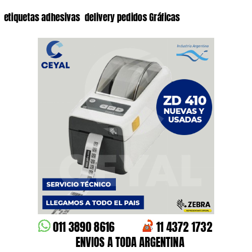 etiquetas adhesivas  delivery pedidos Gráficas