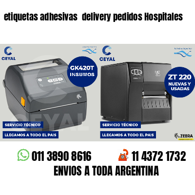 etiquetas adhesivas delivery pedidos Hospitales