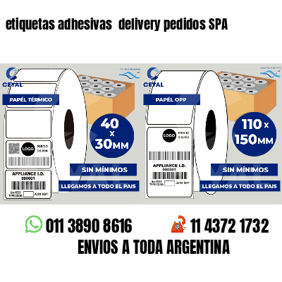 etiquetas adhesivas delivery pedidos SPA