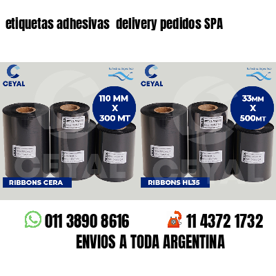 etiquetas adhesivas delivery pedidos SPA