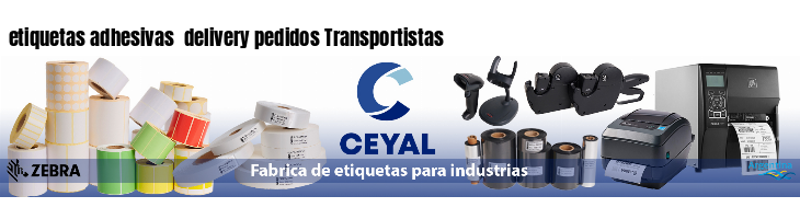 etiquetas adhesivas  delivery pedidos Transportistas